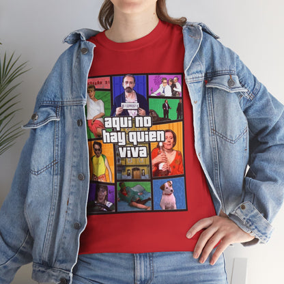 Camiseta Gamer Unisex Aquí no hay quien viva estilo Vintage