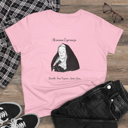 Camiseta para mujer con gráfico de la hermana esperanza estilo vintage