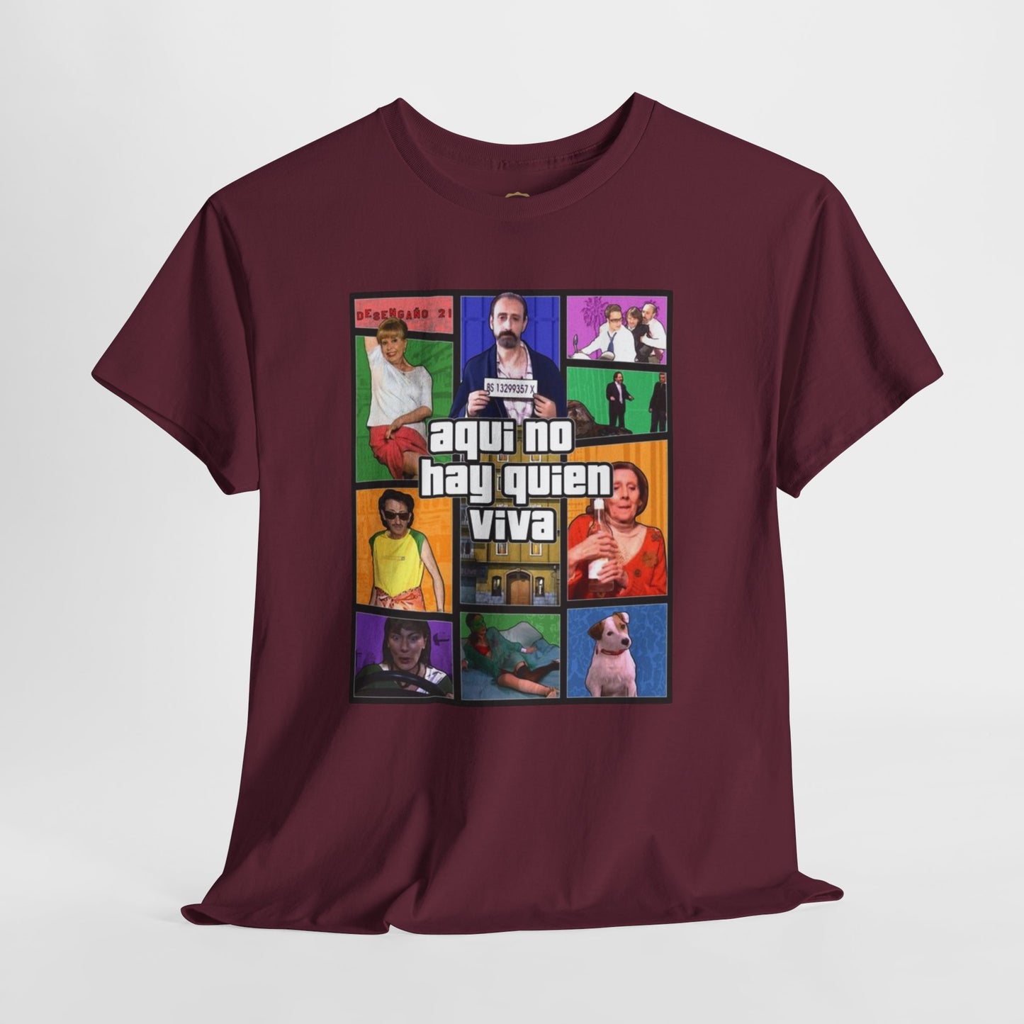 Camiseta Gamer Unisex Aquí no hay quien viva estilo Vintage