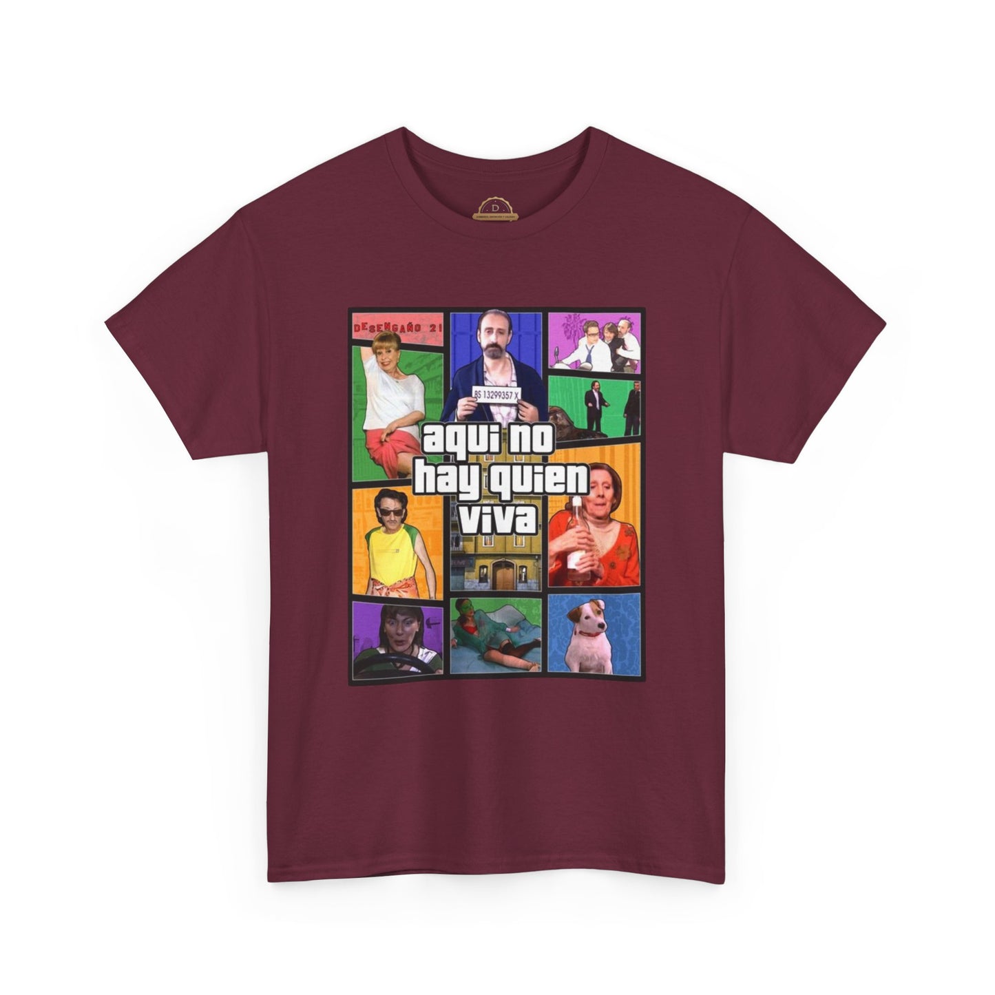 Camiseta Gamer Unisex Aquí no hay quien viva estilo Vintage