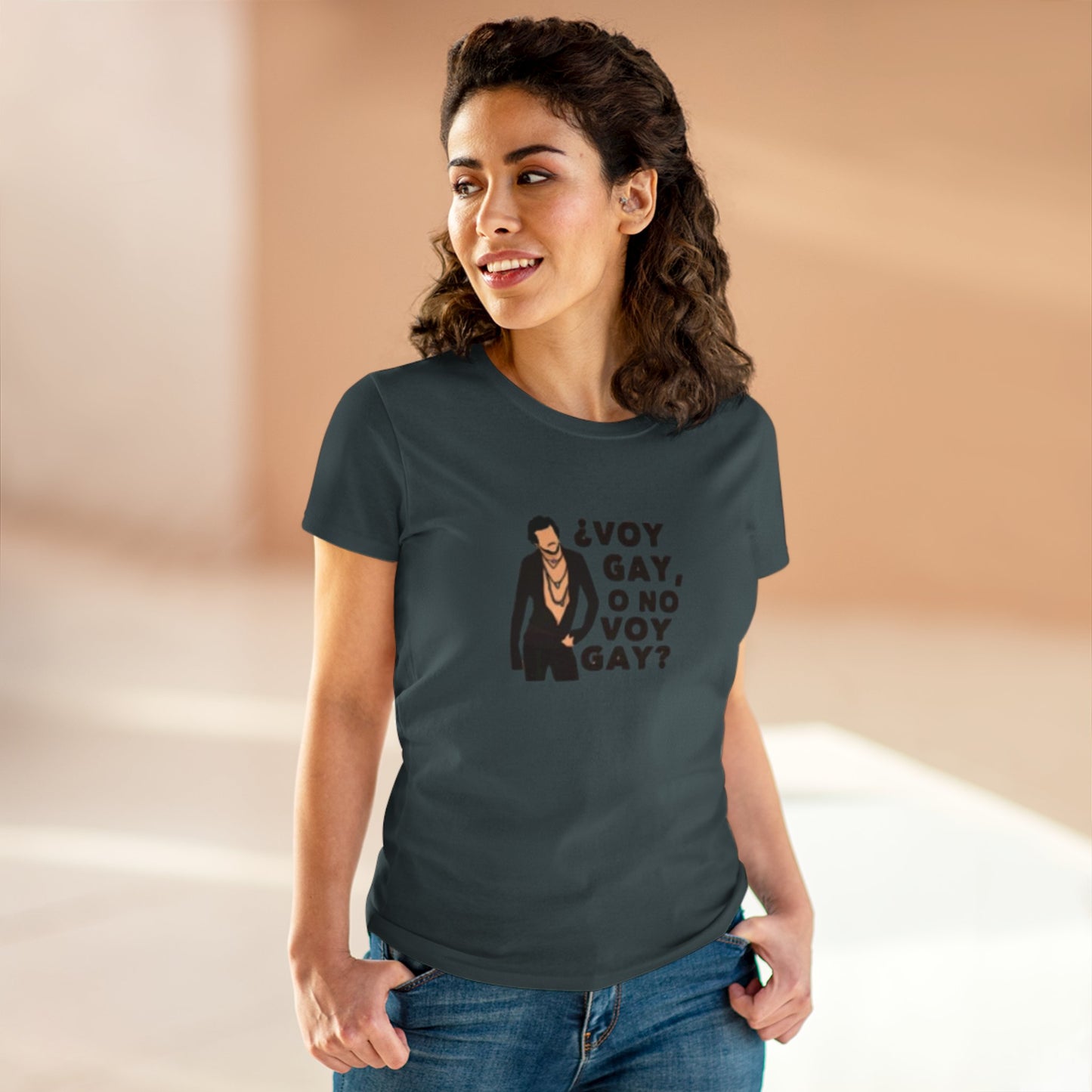 Camiseta Con Frase Personalziada de Carlos Aqui no hay quien viva "Voy Gay o no Voy Gay