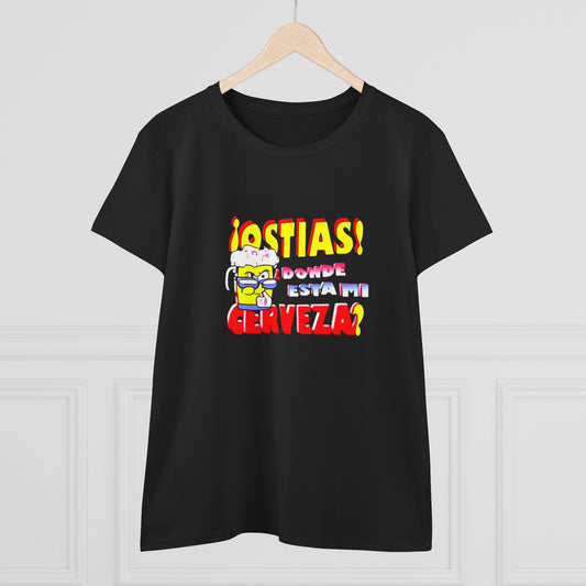 Camiseta gráfica divertida, Con frase de Vicente de la que se avecina "Ostias Donde Esta Mi Cerveza"
