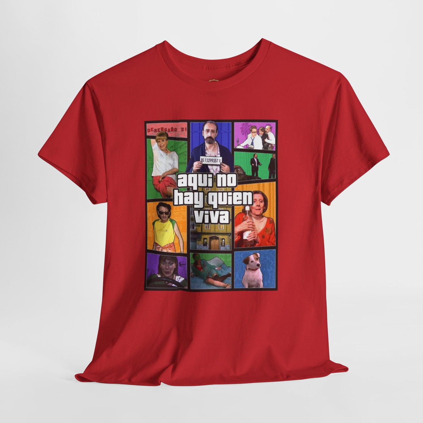 Camiseta Gamer Unisex Aquí no hay quien viva estilo Vintage