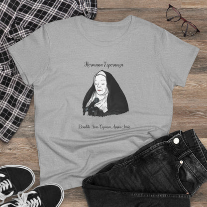 Camiseta para mujer con gráfico de la hermana esperanza estilo vintage