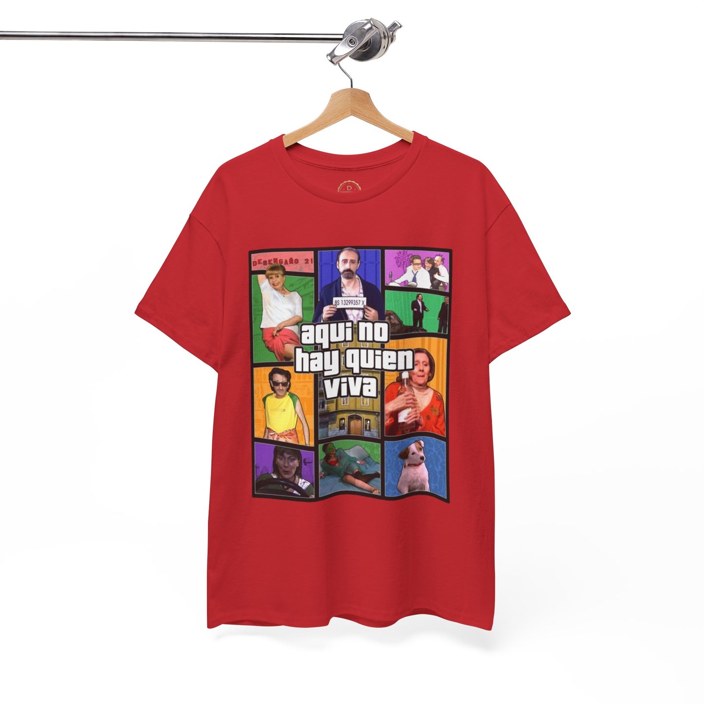 Camiseta Gamer Unisex Aquí no hay quien viva estilo Vintage