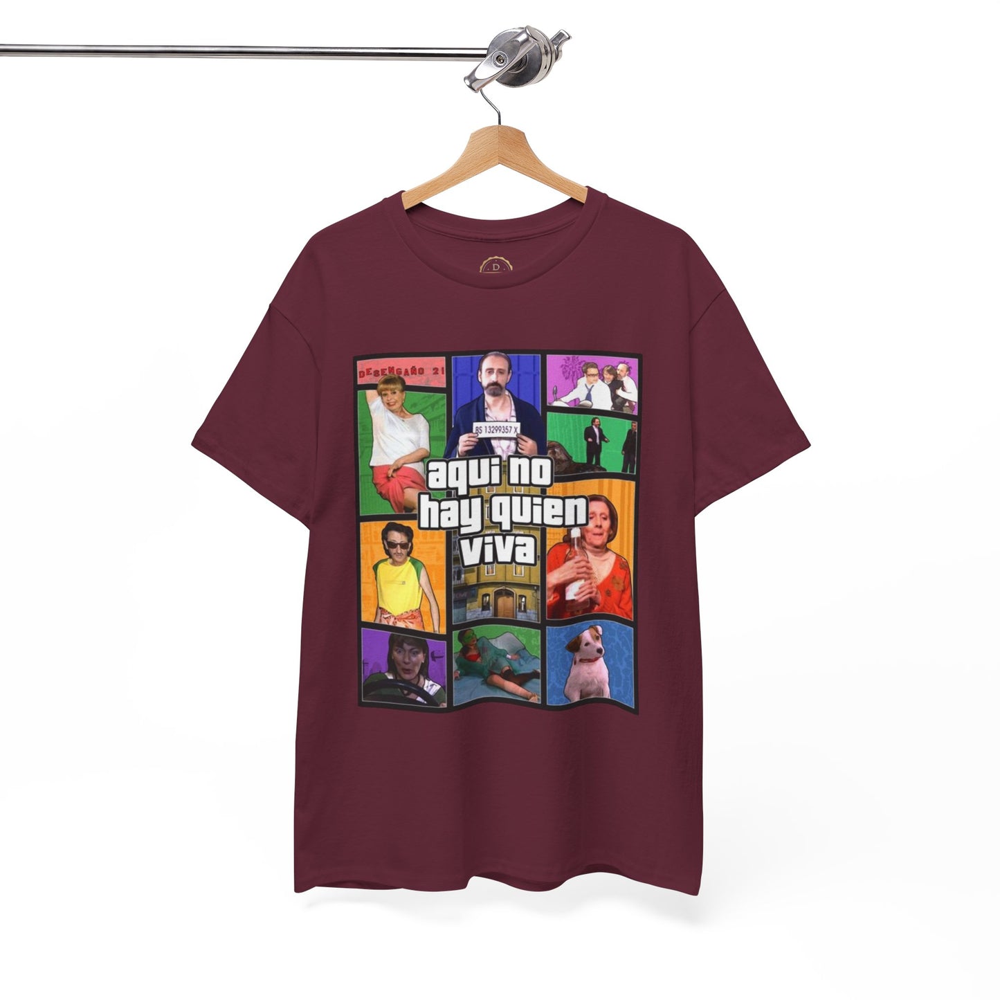 Camiseta Gamer Unisex Aquí no hay quien viva estilo Vintage