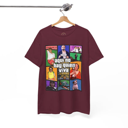 Camiseta Gamer Unisex Aquí no hay quien viva estilo Vintage