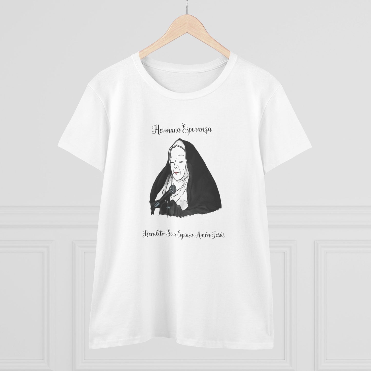 Camiseta para mujer con gráfico de la hermana esperanza estilo vintage