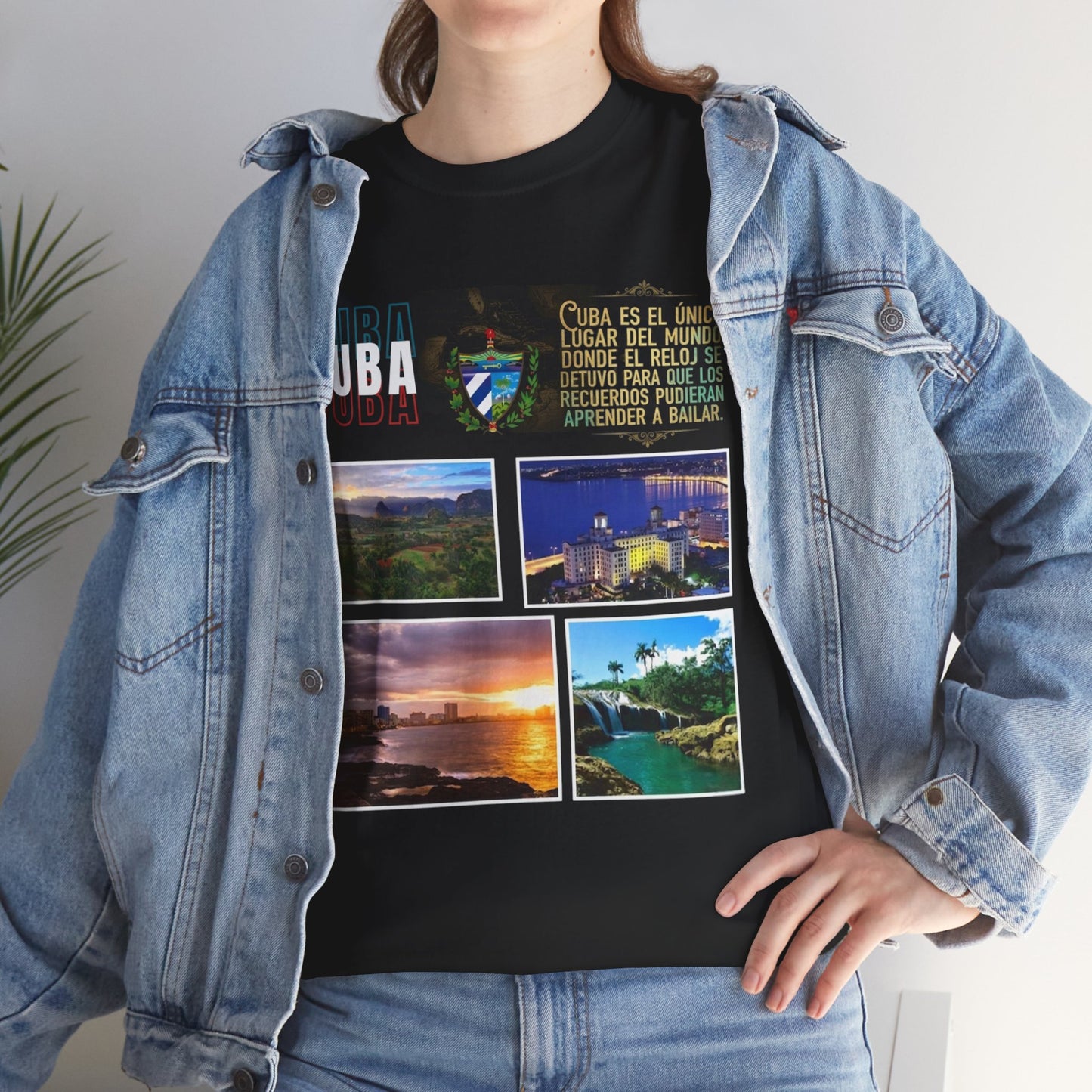 Cuba Vintage Collage Tee — Camiseta unisex estilo Vintage
