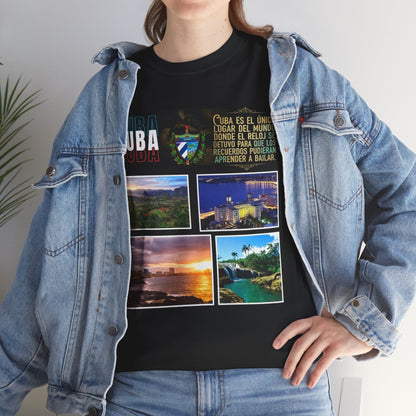 Cuba Vintage Collage Tee — Camiseta unisex estilo Vintage
