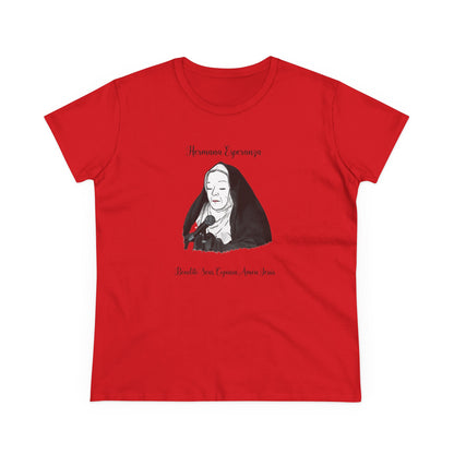 Camiseta para mujer con gráfico de la hermana esperanza estilo vintage