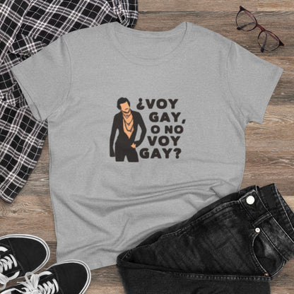 Camiseta Con Frase Personalziada de Carlos Aqui no hay quien viva "Voy Gay o no Voy Gay